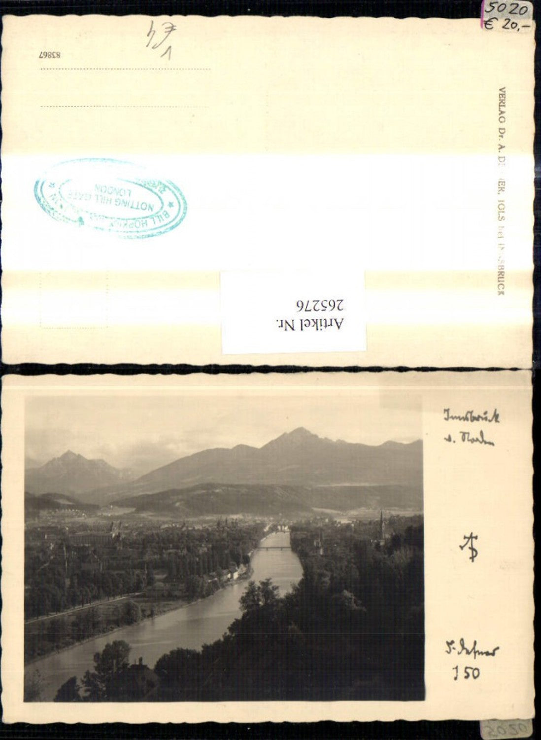 265276,Photographic Art Dr. Defner I 50 Innsbruck from the North