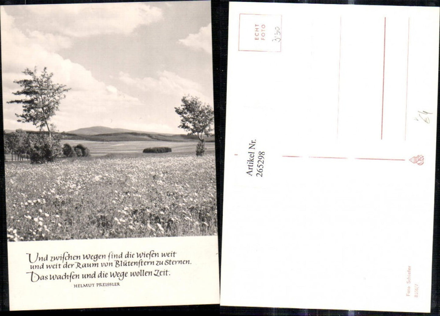 265298,Photo art photo slate 8656/7 flower meadow meadow landscape saying Helmut Preissler