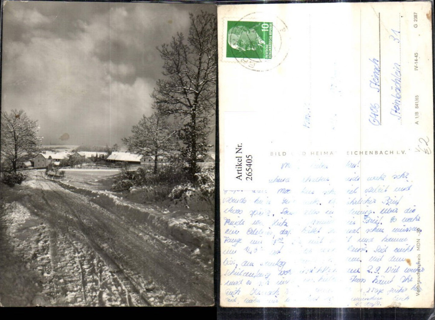 265405,Fotokunst Strasse Dorf Winteransicht pub VEB
