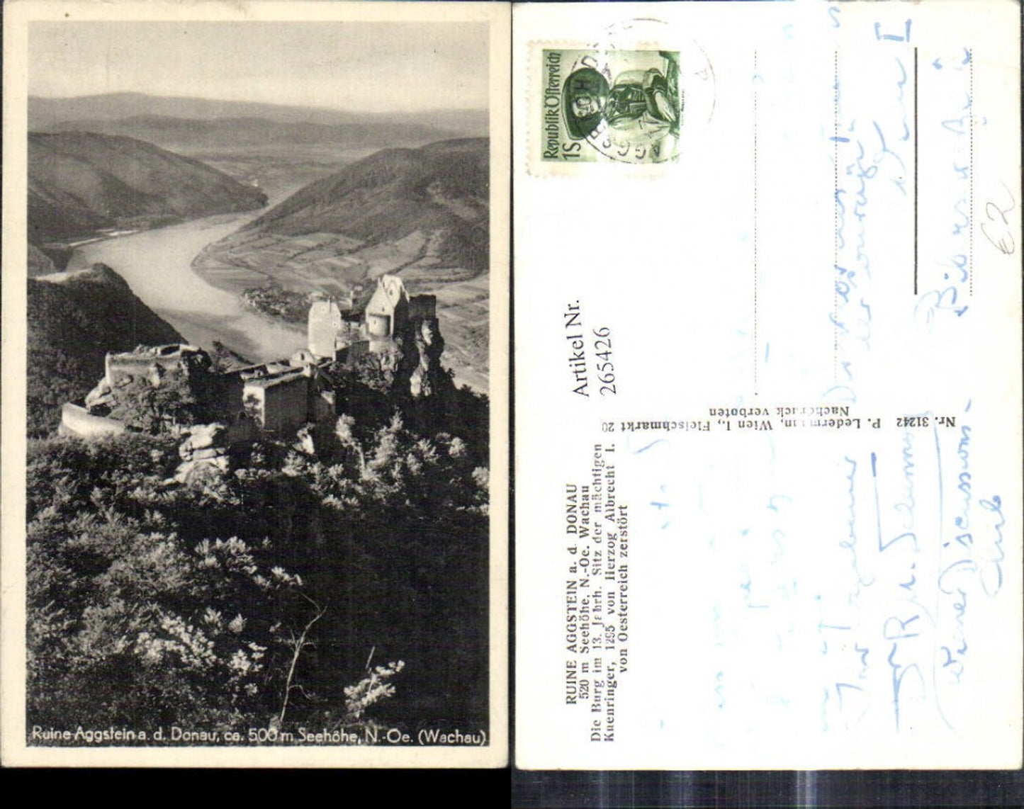 265426,Schloss Burg Ruine Aggstein a. d. Donau Wachau
