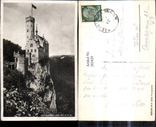 265429,Foto Ak Schloss Burg Lichtenstein i. Württemberg