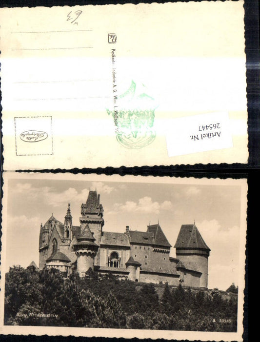 265447,Foto Ak Schloss Burg Kreuzenstein Leobendorf
