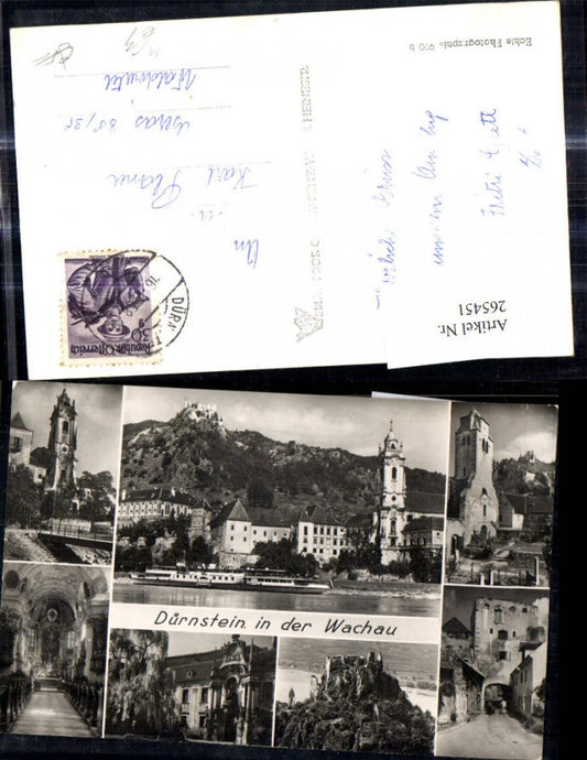 265451,Mehrbild Ak Dürnstein i. d. Wachau Ruine Burg Kirche Innenansicht Altar