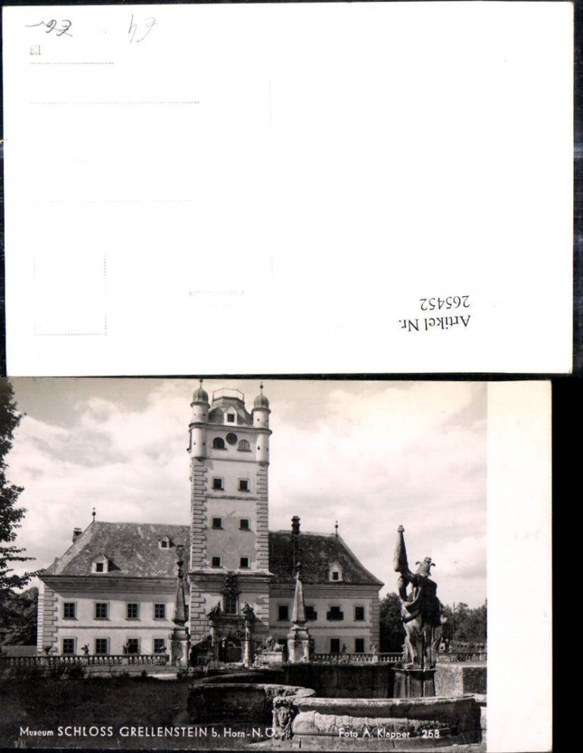 265452,Foto Ak Schloss Burg Grellenstein b. Horn