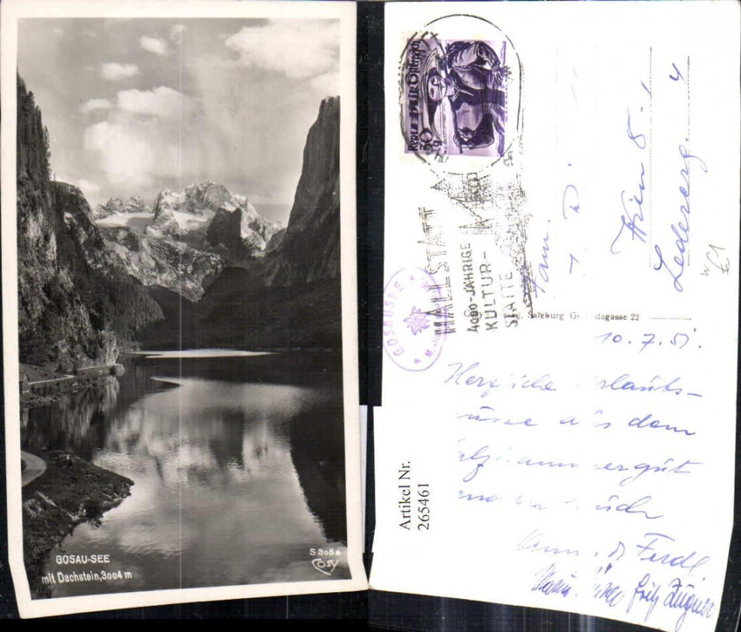 265461,Foto Ak Gosausee m. Dachstein Gosau