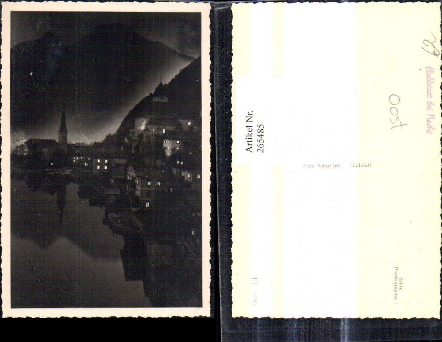 265485,Foto Ak Hallstatt b. Nacht