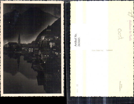 265485,Foto Ak Hallstatt b. Nacht