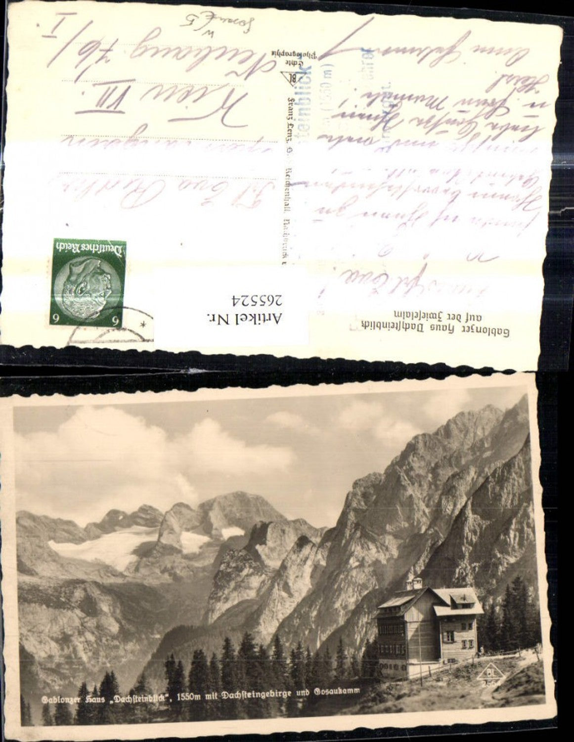 265524,Foto Ak Gablonzer Haus Dachsteinblick a. d. Zwieselalm Gosau