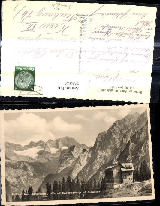 265524,Foto Ak Gablonzer Haus Dachsteinblick a. d. Zwieselalm Gosau