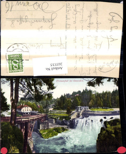 265535,Traunfall b. Gmunden Roitham Wasserfall pub F. E. Brandt 677