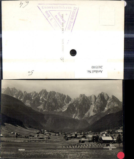 265540,Foto Ak Gosau Ansicht m. Bergkulisse