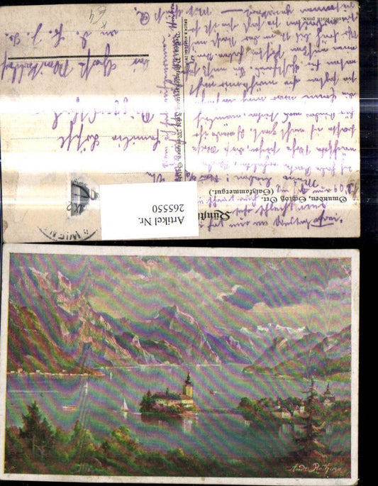 265550,Künstler Ak Andr. Roth Gmunden Schloß Orth Salzkammergut