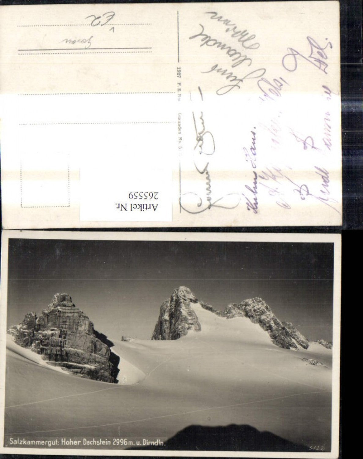 265559,Foto Ak Hoher Dachstein u. Dirndln Salzkammergut b. Gosau pub F. E. Brandt 5122