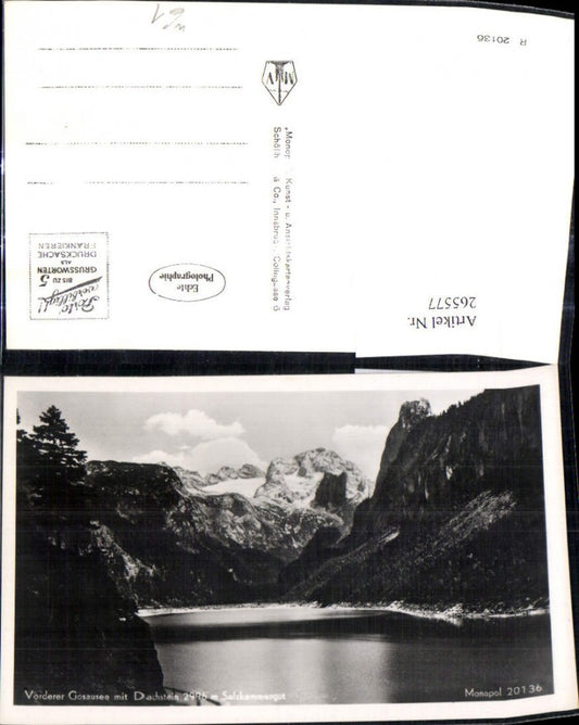 265577,Foto Ak Vorderer Gosausee m. Dachstein Gosau Salzkammergut