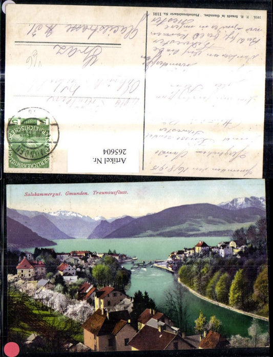 265604,Gmunden Traunausfluss Salzkammergut pub F. E. Brandt 1101