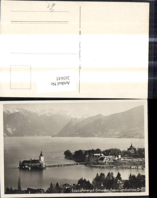 265645,Gmunden m. Schloss Orth Salzkammergut pub F. E. Brandt 5006