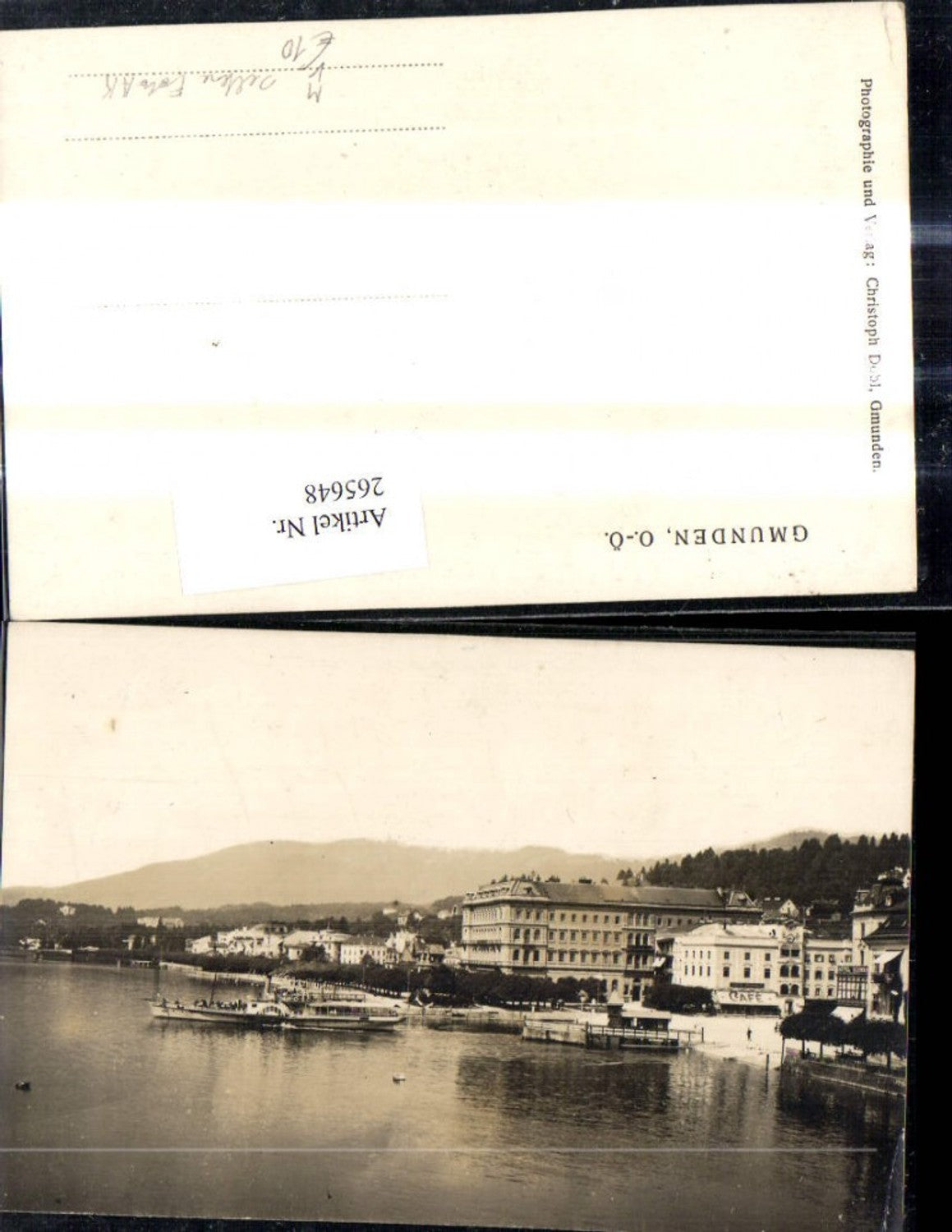 265648,Seltene Foto Ak Gmunden Schiff Dampfer a. Abfahrt Hafen pub Christoph Dobl