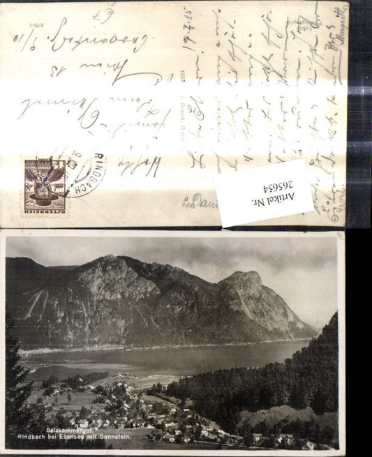 265654,Foto Ak Rindbach b. Ebensee m. Sonnstein Salzkammergut pub F. E. Brandt