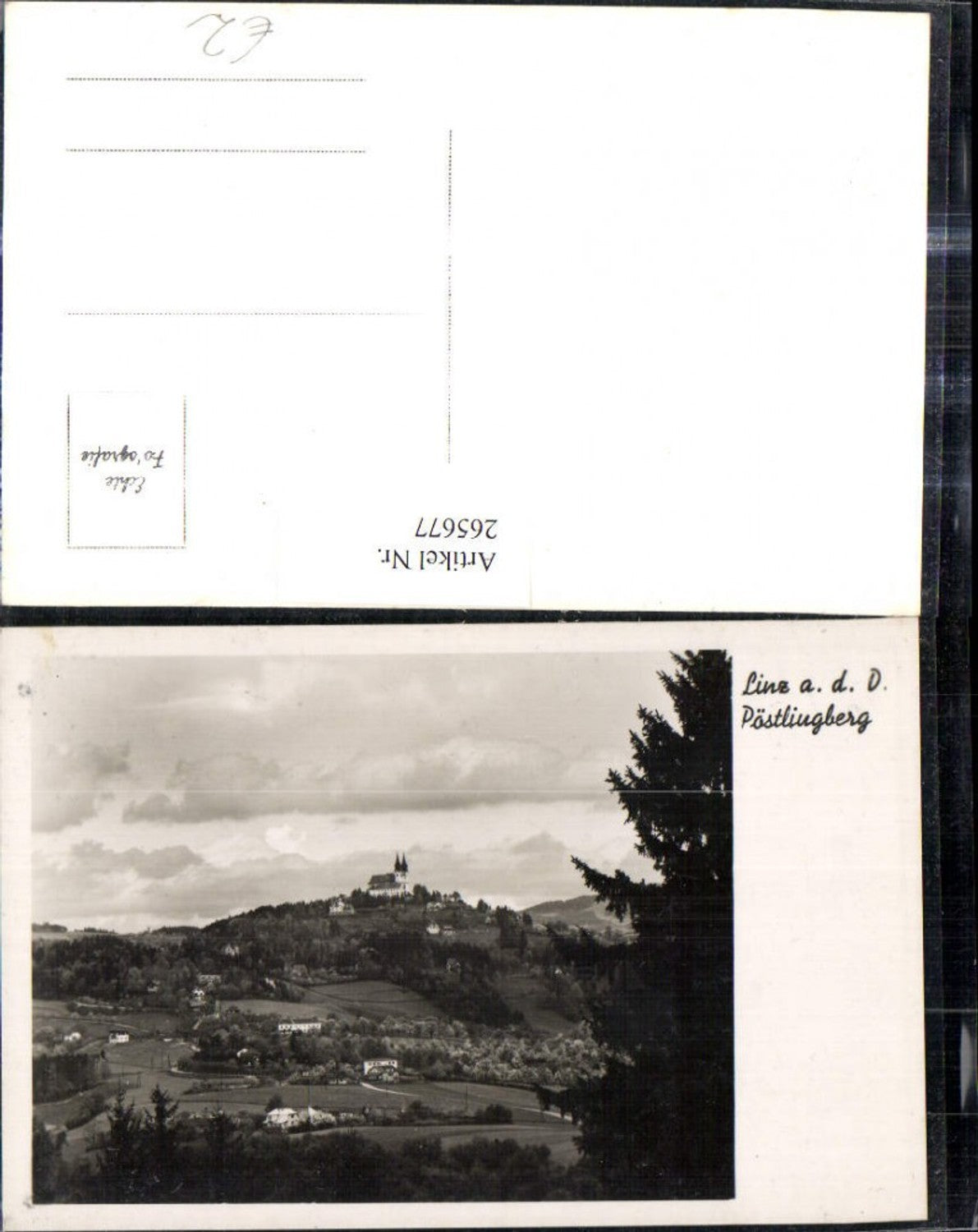 265677,Foto Ak Linz a. d. Donau m. Pöstlingberg