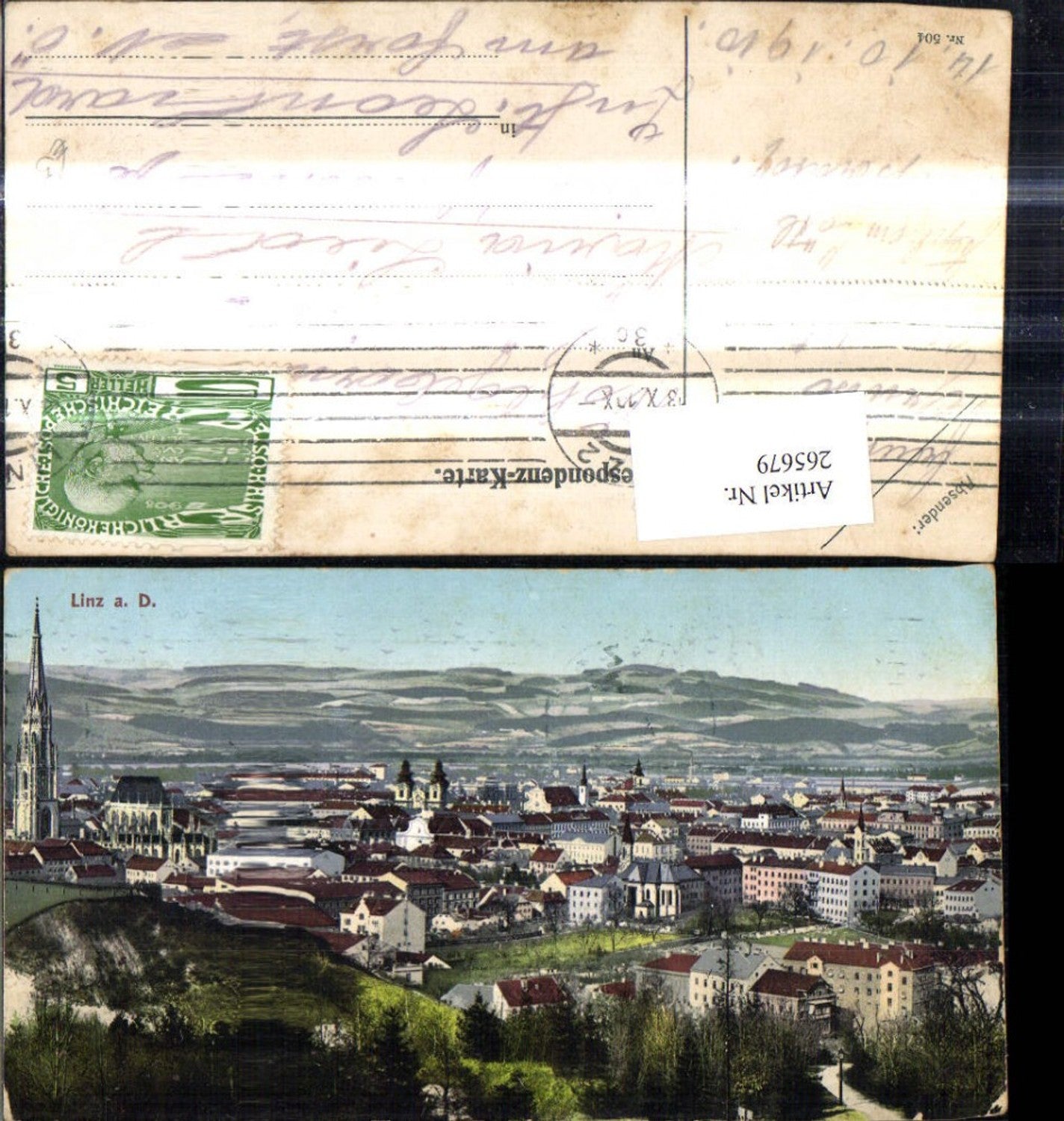 265679,Linz a. d. Donau Teilansicht