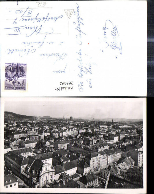 265692,Foto Ak Linz a. d. Donau Teilansicht