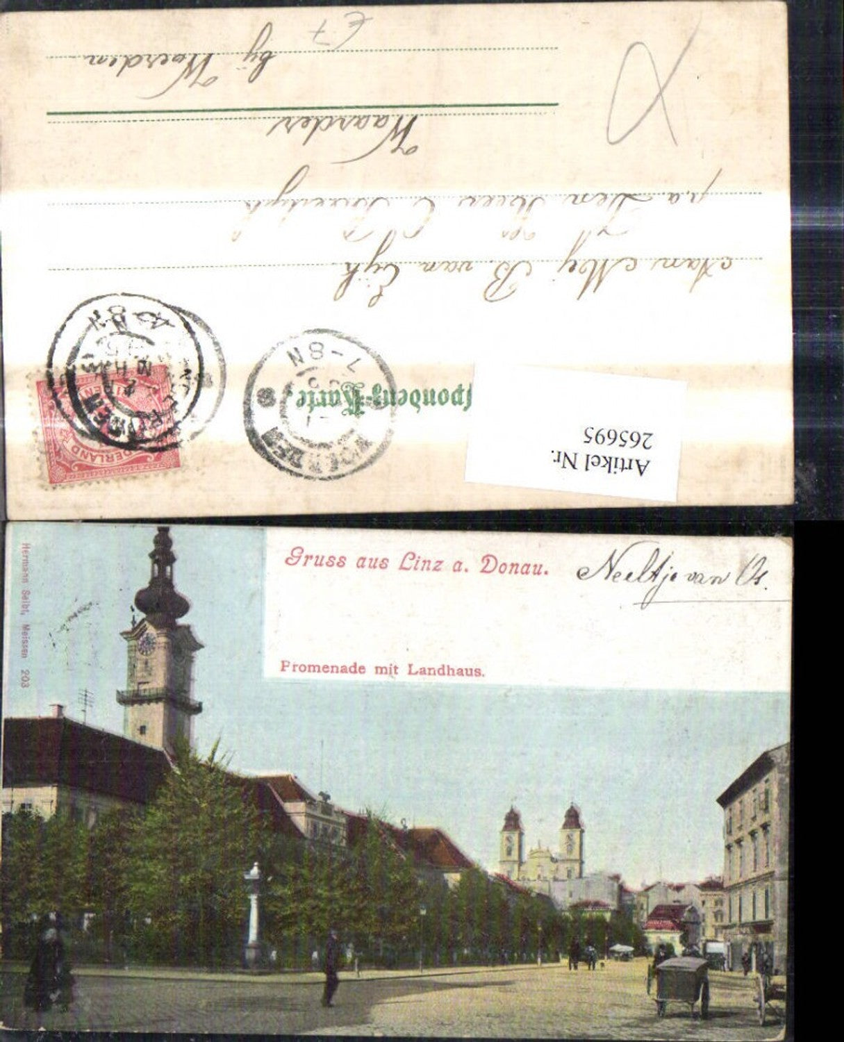 265695,Linz a. d. Donau Promenade m. Landhaus