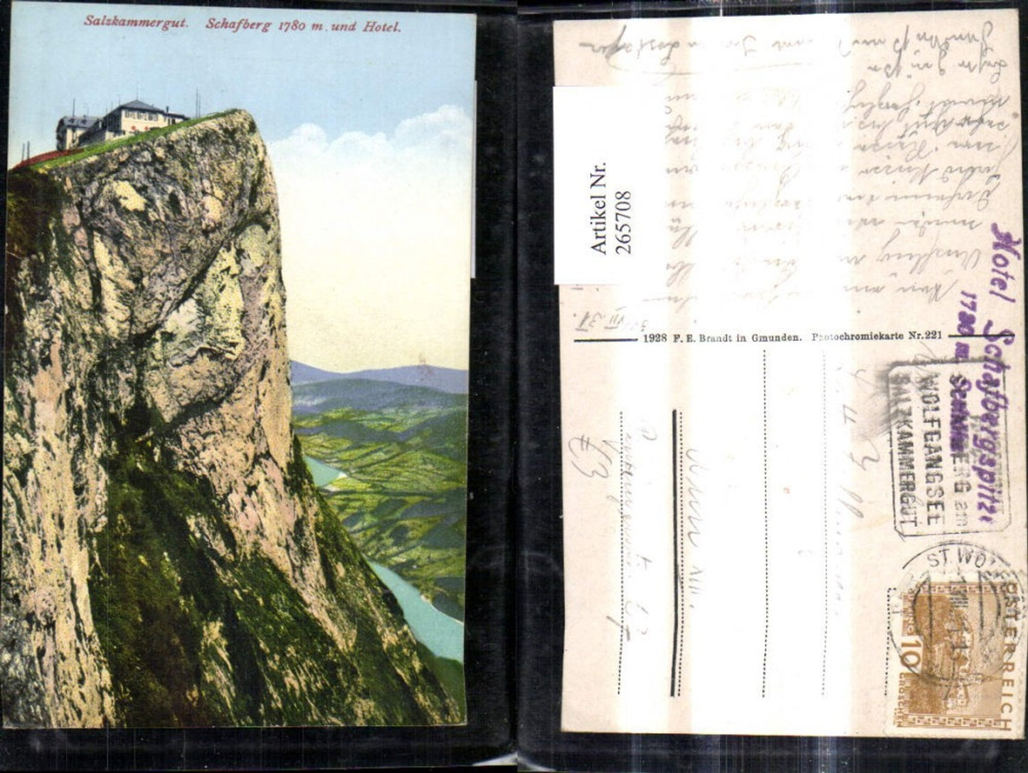 265708,Schafberg Salzkammergut St Wolfgang a. Wolfgangsee pub F. E. Brandt 221
