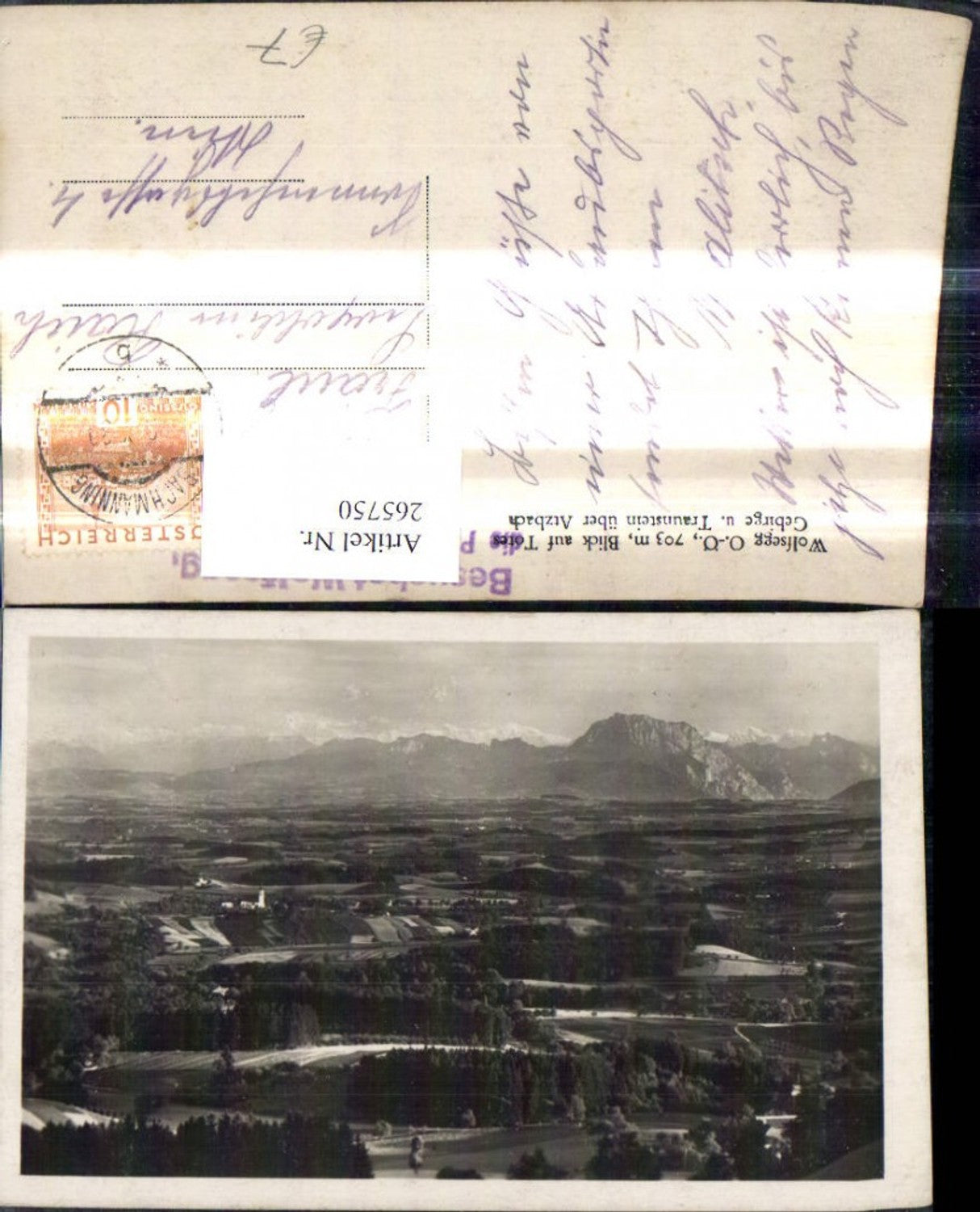 265750,Wolfsegg Blick a. Totes Gebirge u. Traunstein über Atzbach