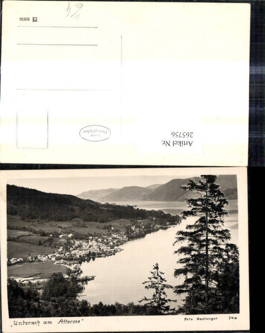 265756,Foto Ak Unterach a. Attersee pub Photo Gastberger 34a