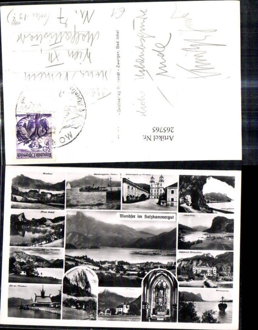265765,Mehrbild Ak Mondsee i. Salzkammergut Pichl Auhof Kreuzstein