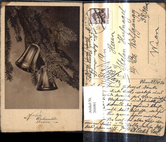 266061, Christmas fir branch bells