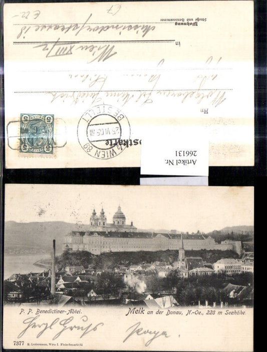 266131,Melk a. d. Donau Ansicht m. Stift Abtei Benedictiner