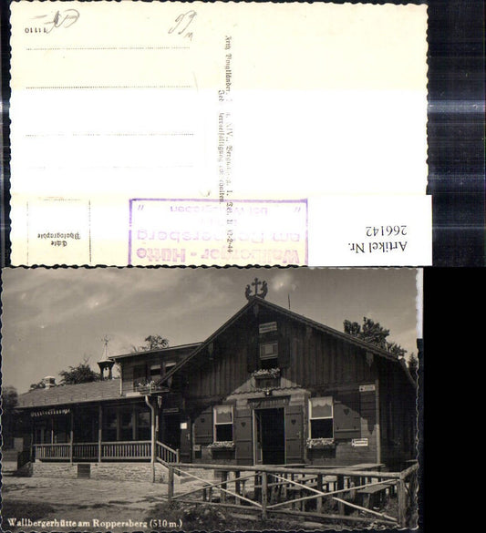 266142,Foto Ak Wallbergerhütte am Roppersberg b. Wolfsgraben