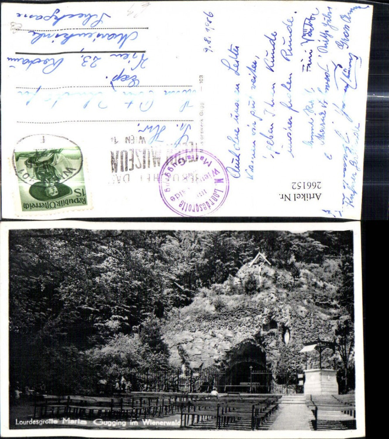 266152,Foto Ak Lourdesgrotte Maria Gugging i. Wienerwald
