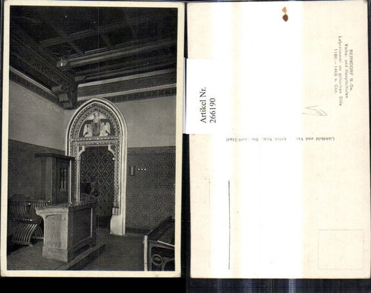 266190,Berndorf Volks u. Hauptschule Ansicht Lehrzimmer i. gotischen Stile