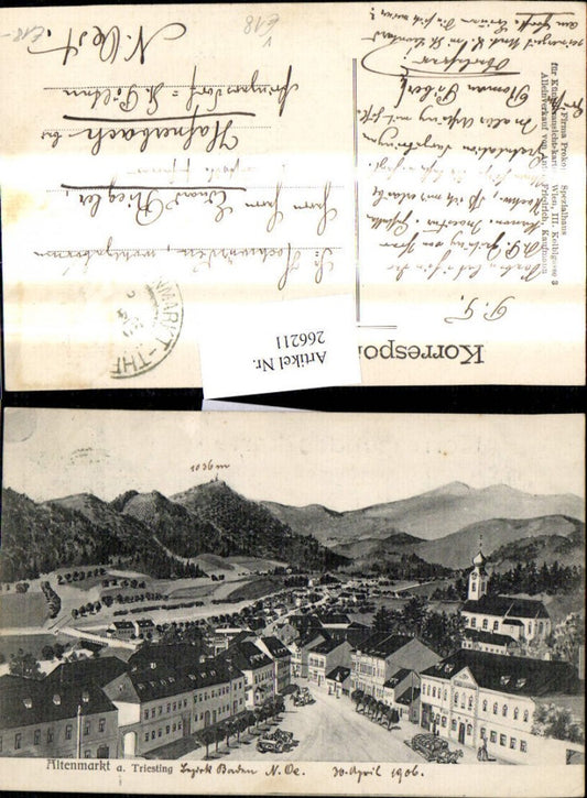 266211,Künstler Ak Altenmarkt a. Triesting pub Prokopp