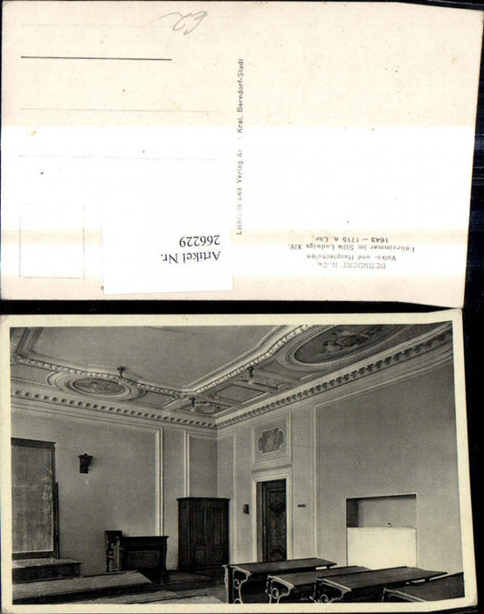 266229,Berndorf Volks u. Hauptschule Ansicht Lehrzimmer i. Stile Ludwigs XIV