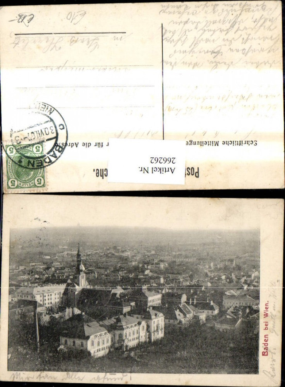 266262,Baden b. Wien Teilansicht 1907