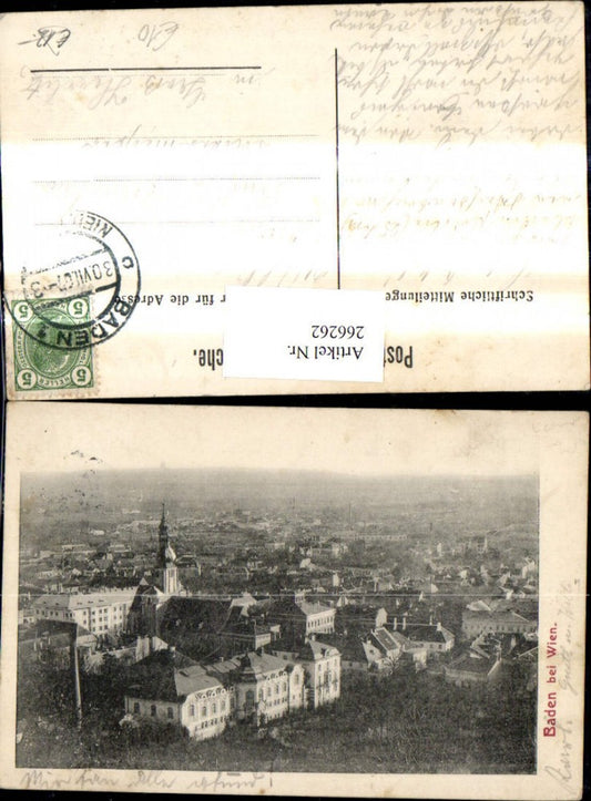 266262,Baden b. Wien Teilansicht 1907