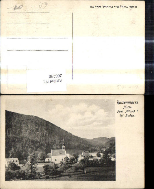 266290,Raisenmarkt Alland b. Baden Ansicht m. Kirche