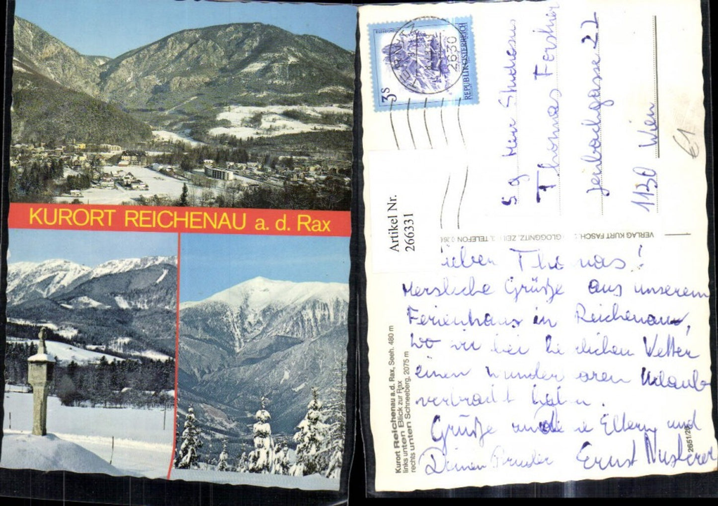 266331,Mehrbild Ak Reichenau a. d. Rax Winteransichten