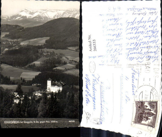 266333,Foto Ak Kranichberg b. Gloggnitz geg. Rax
