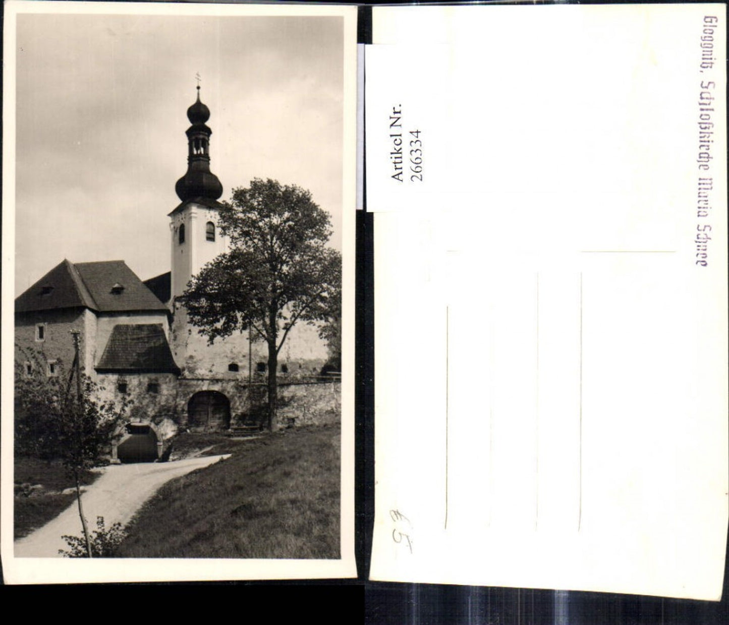 266334,Foto Ak Gloggnitz Schloßkirche Maria Schnee Kirche