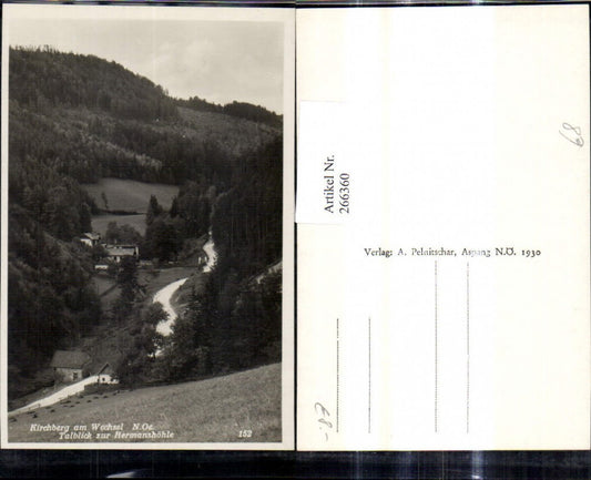 266360,Kirchberg a. Wechsel Talblick z. Hermannshöhle