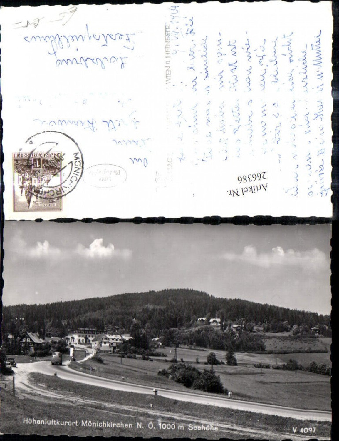 266386,Foto Ak Mönichkirchen Teilansicht
