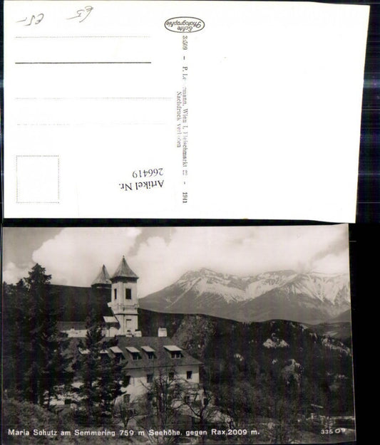 266419,Foto Ak Maria Schutz a. Semmering geg. Rax