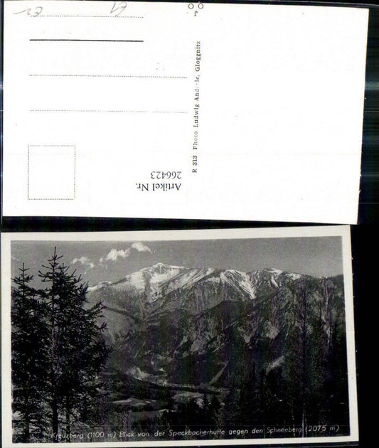 266423,Kreuzberg Blick v. d. Speckbacherhütte geg. d. Schneeberg