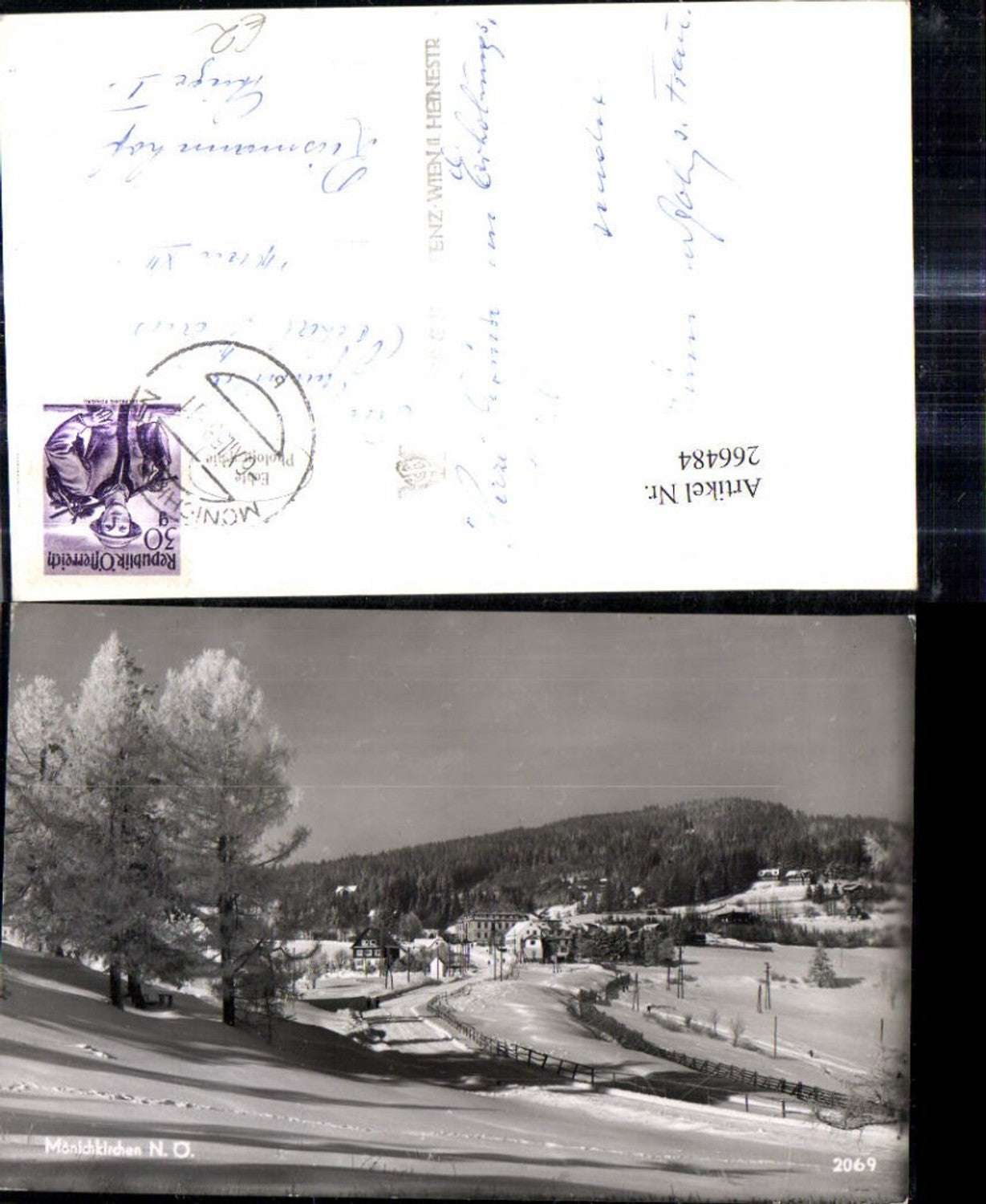 266484,Foto Ak Mönichkirchen Winteransicht