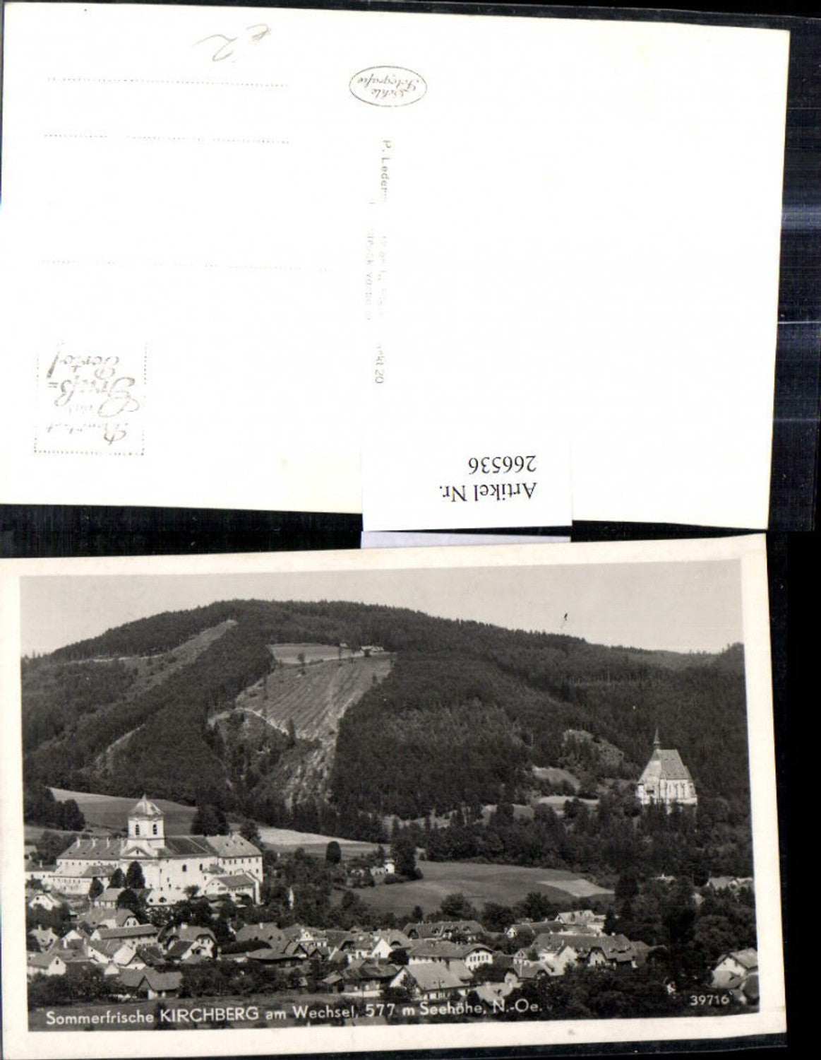 266536,Foto Ak Kirchberg a. Wechsel Teilansicht