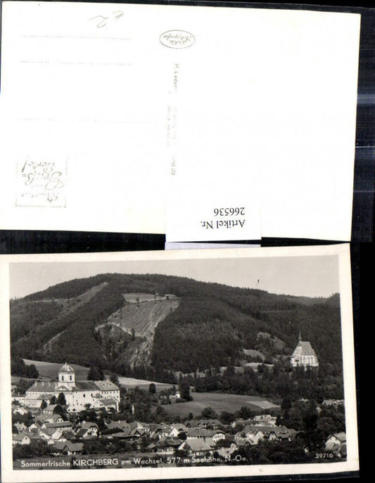266536,Foto Ak Kirchberg a. Wechsel Teilansicht